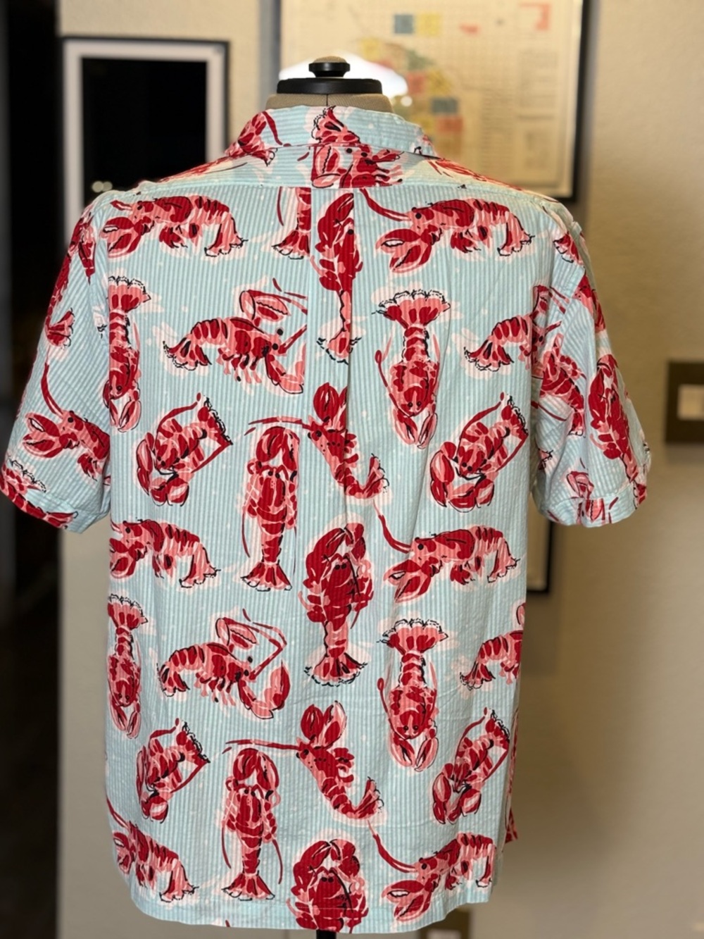 Brooks Brothers Seersucker Lobster Print Shirt - Picture 3 of 4